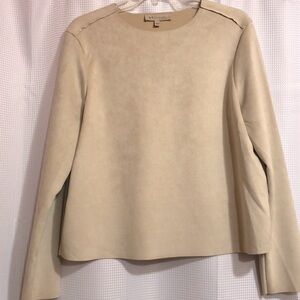 Philosophy Cream Top / Faux Suede